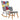 Scaun balansoar cu taburet, mozaic, material textil