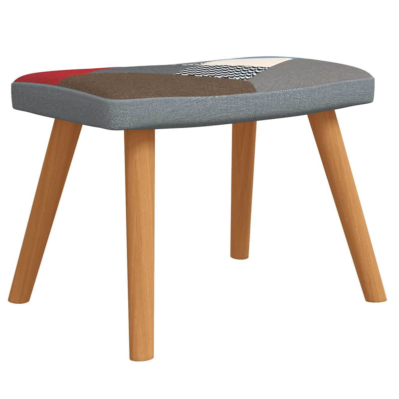 Scaun balansoar cu taburet, mozaic, material textil