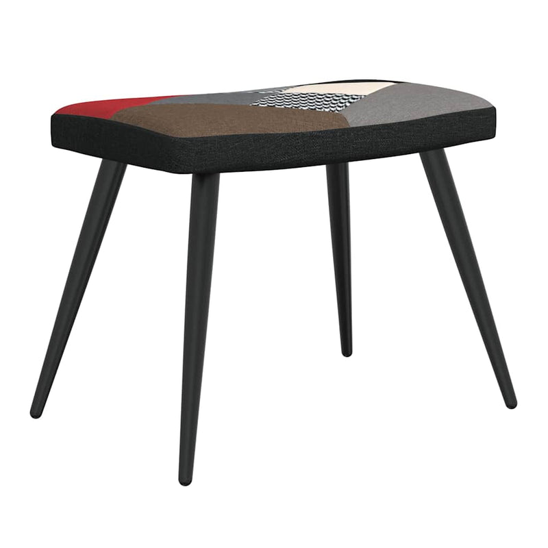 Scaun de relaxare cu taburet, textil, petice