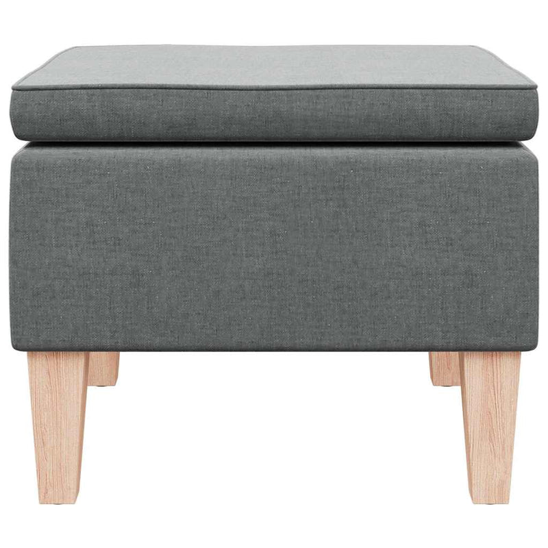 Scaun cu picioare din lemn, gri închis, material textil