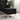 Scaun cu picioare din lemn, negru, material textil