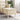 Scaun cu picioare din lemn, crem, material textil