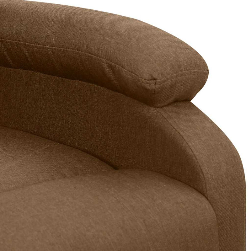Fotoliu de masaj cu ridicare, maro, material textil