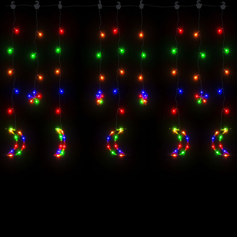 Lumini lună și stele, 138 LED-uri, multicolor, cu telecomandă