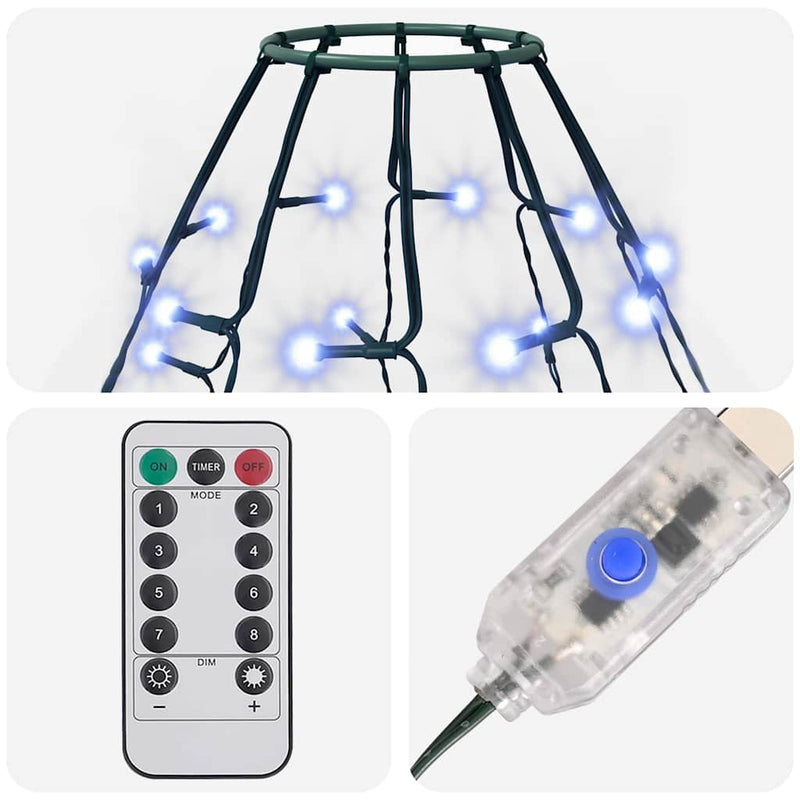 Instalație brad de Crăciun cu 180 LED-uri albastru 180 cm