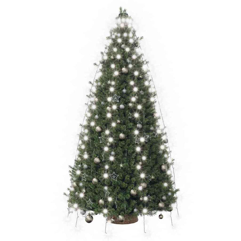 Instalație brad de Crăciun cu 250 LED-uri, alb rece, 250 cm