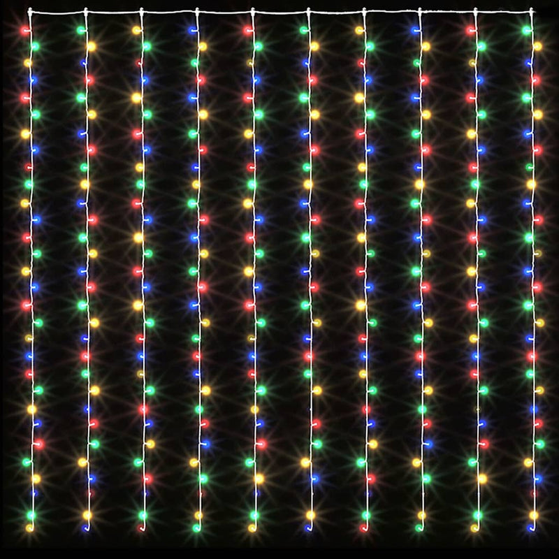 Instalație lumini tip perdea 300 LED multicolor 3x3 m 8 funcții