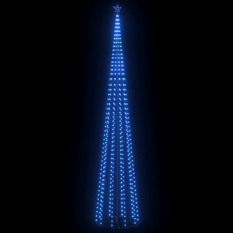 Decorațiune brad Crăciun conic 752 LED-uri albastru 160x500 cm