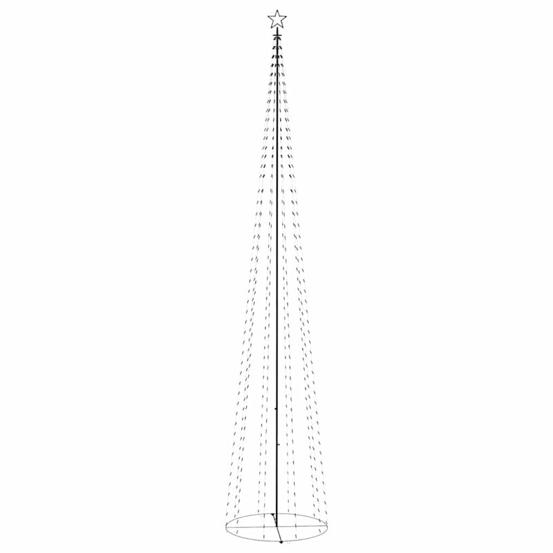 Decorațiune brad Crăciun conic 752 LED-uri albastru 160x500 cm