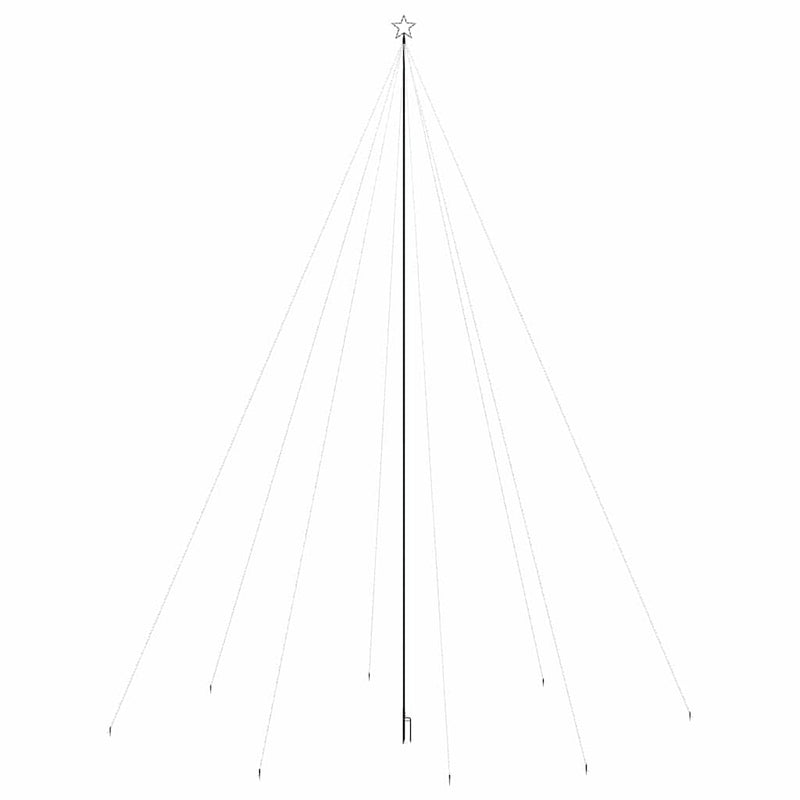 Pom de Crăciun LED Interioară Exterior 1300 LED-uri Colorate 8m