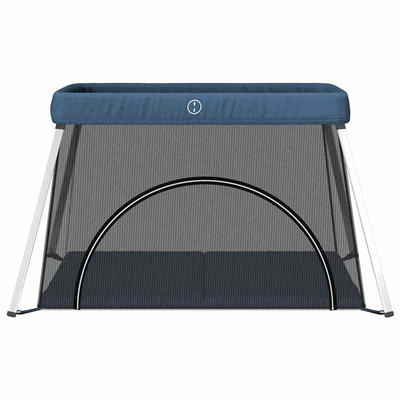 Țarc pentru copii cu saltea, bleumarin, pânză textil