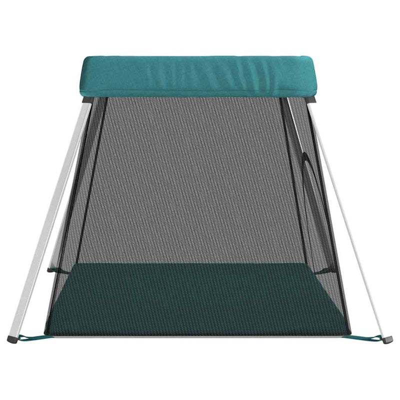 Țarc pentru copii cu saltea, verde, pânză textil