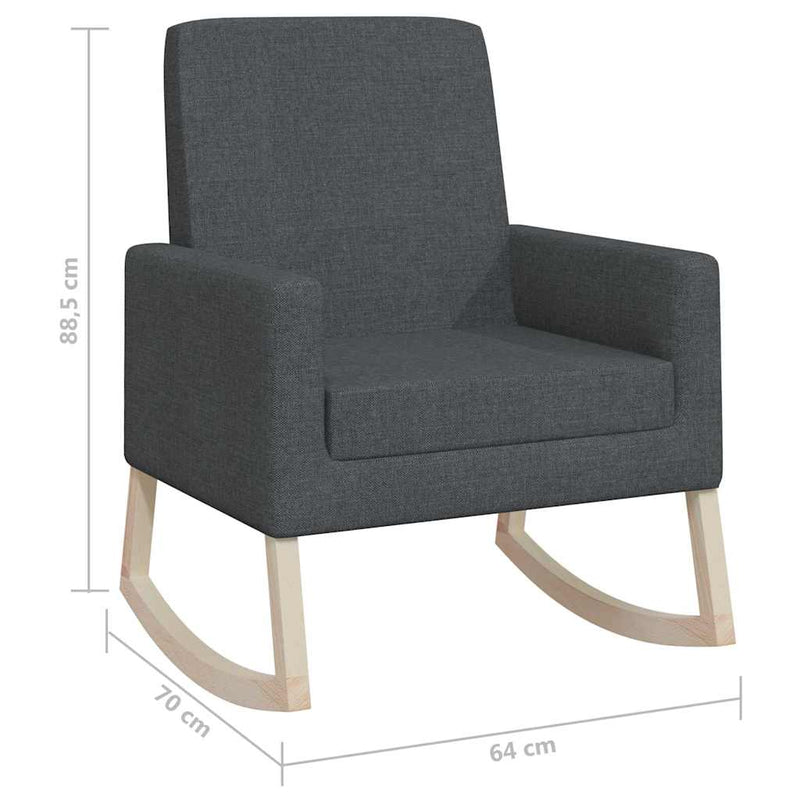 Scaun balansoar, gri închis, material textil