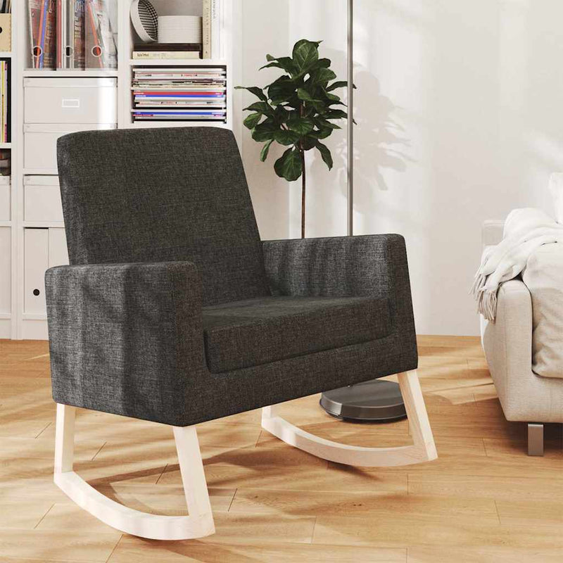 Scaun balansoar, negru, material textil