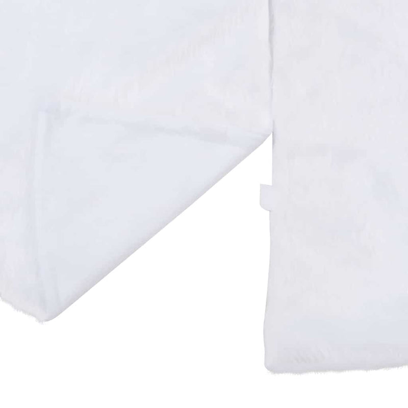Fustă de brad de Crăciun, albă, 150 cm, blană artificială