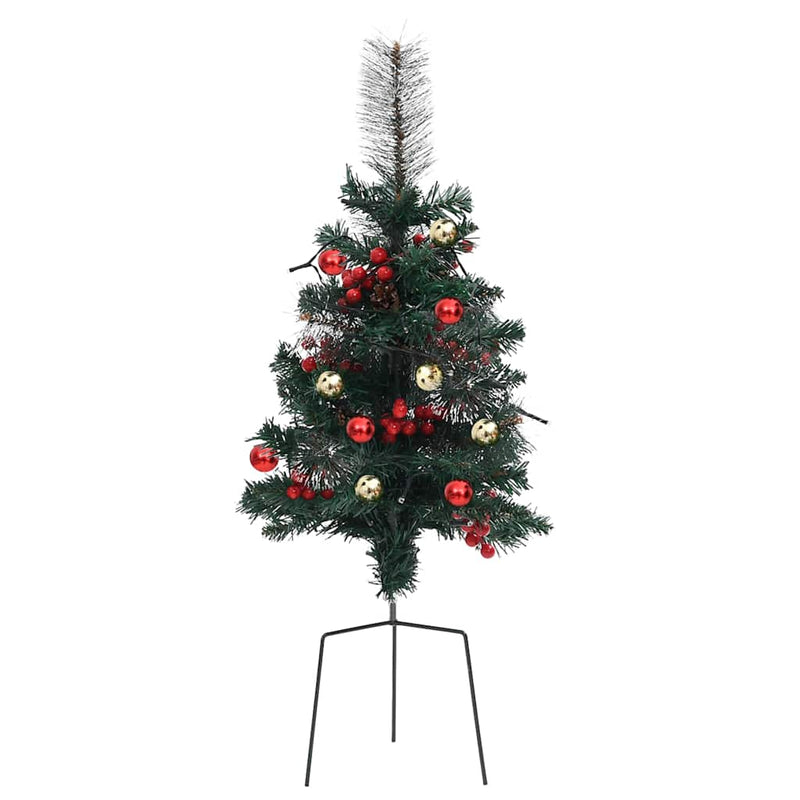 Brazi artificiali Crăciun pre-iluminați de alee 2 buc 76 cm PVC