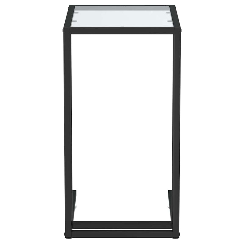 Masă laterală de calculator, transparent, 50x35x65 cm, sticlă