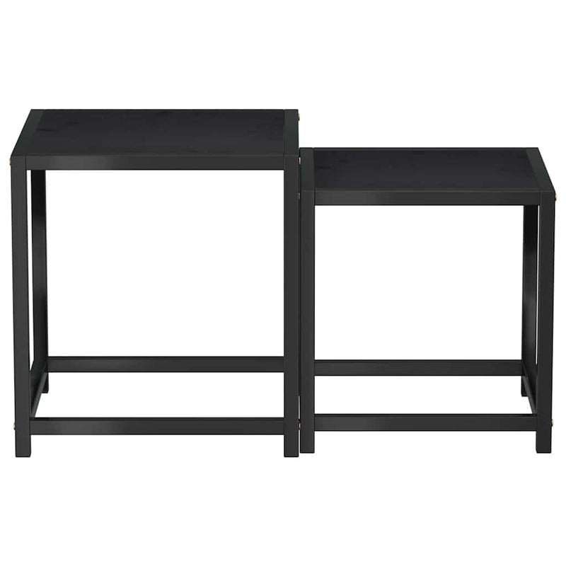 Mese de ceai, 2 buc., negru, MDF