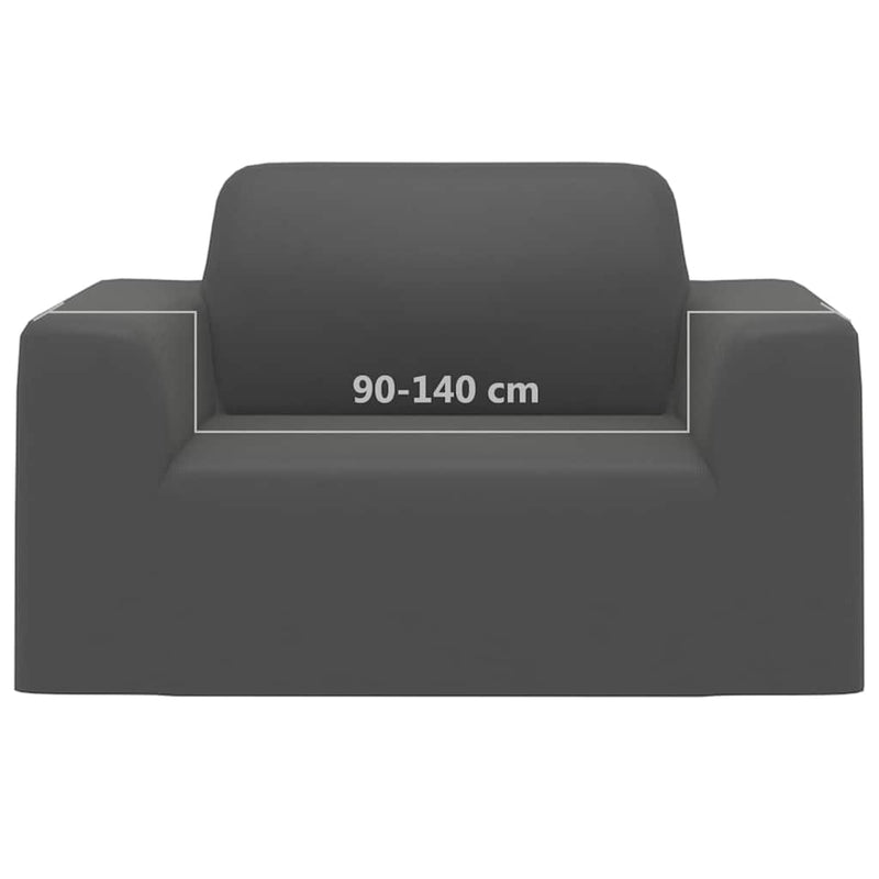 Husă elastică pentru canapea poliester jersey antracit