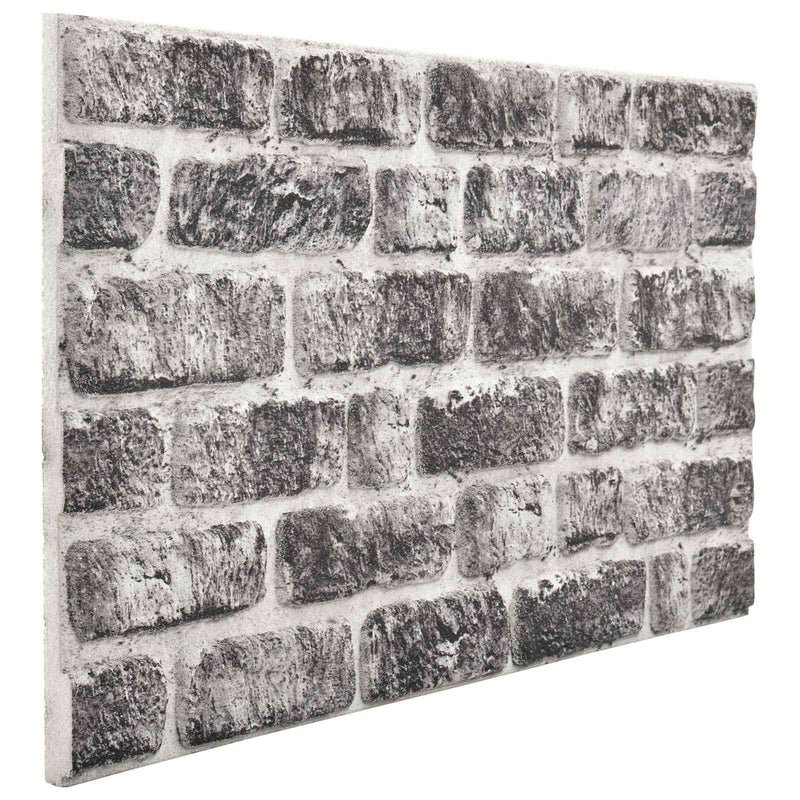Panouri de perete 10 buc. 100 x 50 cm Gri închis și alb