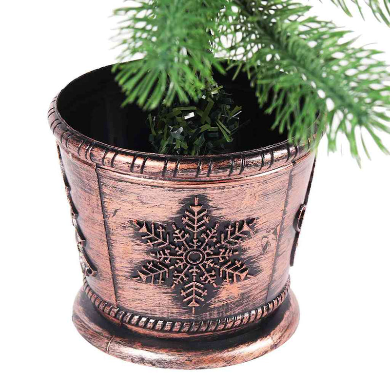 Brad Crăciun pre-iluminat artificial, set globuri, verde, 65 cm