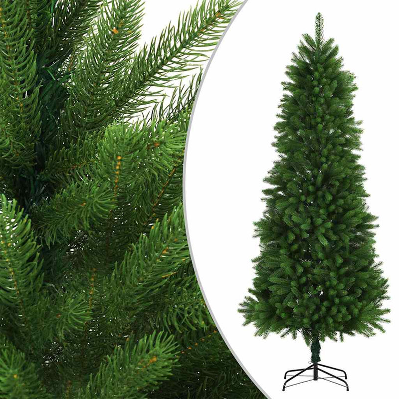 Brad Crăciun pre-iluminat artificial set globuri verde 240 cm