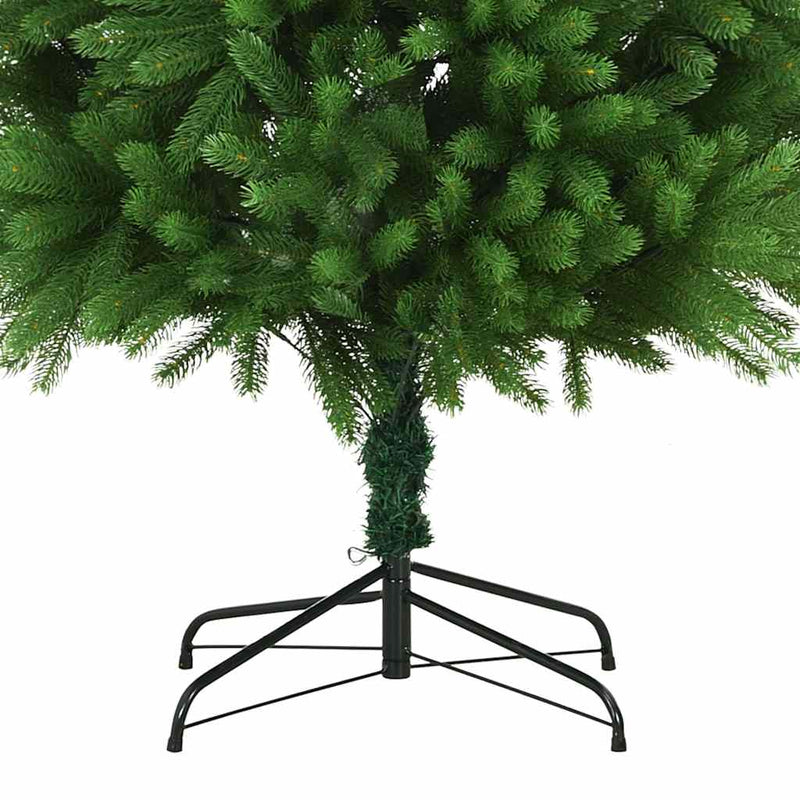 Brad Crăciun pre-iluminat artificial set globuri verde 240 cm
