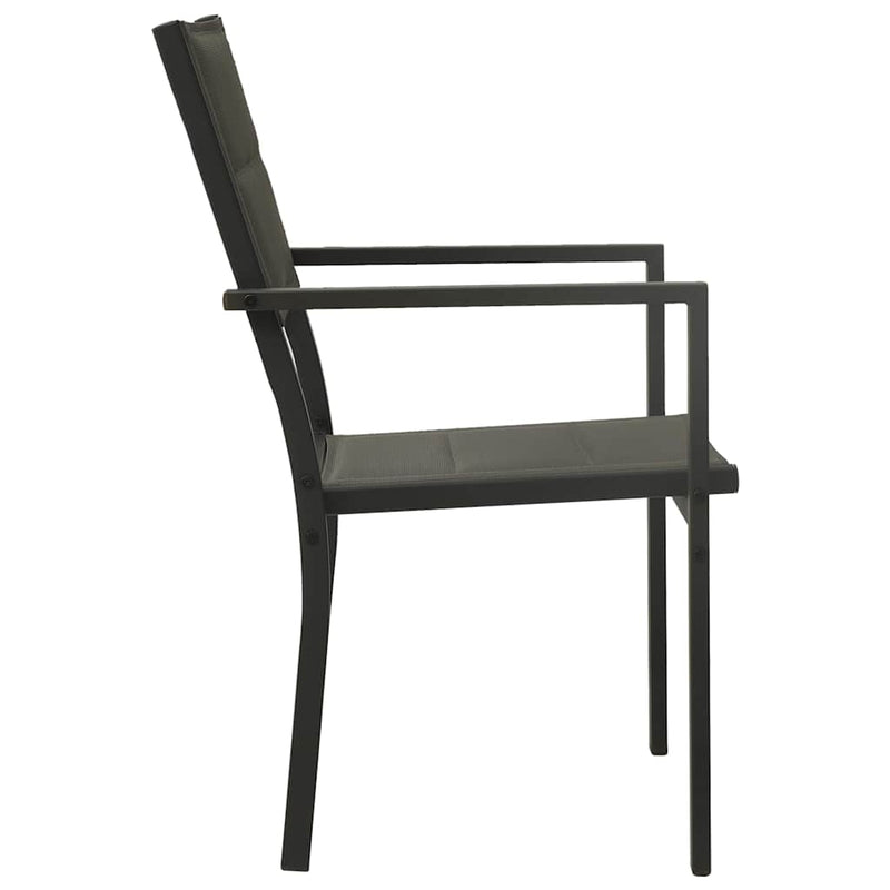 Set mobilier de exterior, 3 piese, oțel