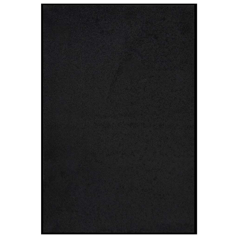 Covoraș de ușă, negru, 80x120 cm