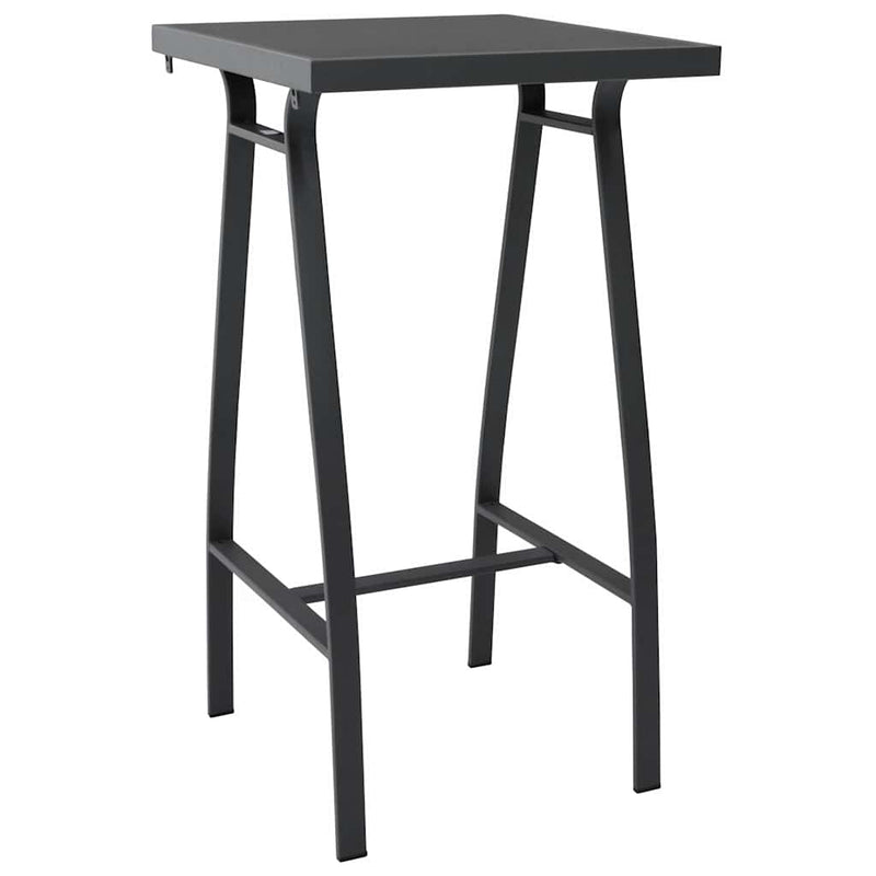 Set mobilier de bar pentru grădină, 5 piese, negru