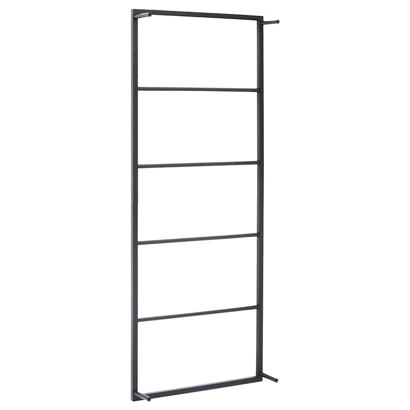 Suport de prosoape, negru, 45x10x115 cm, oțel