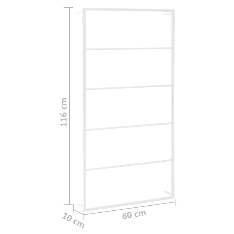 Suport prosoape alb 60x10x116 cm oțel
