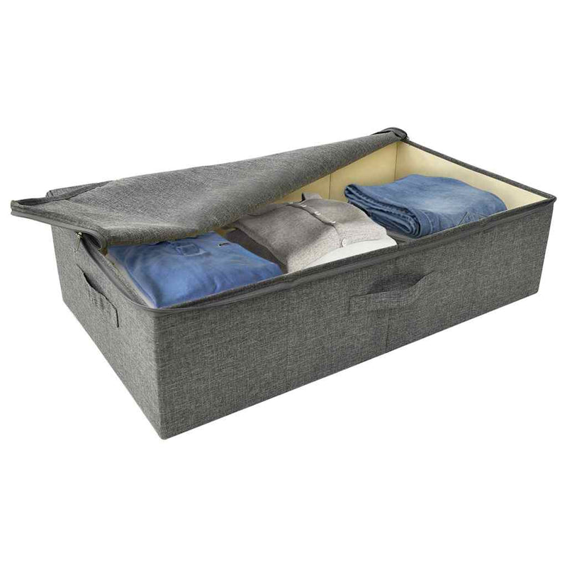 Cutii de depozitare 2 buc. antracit 70x40x18 cm material textil