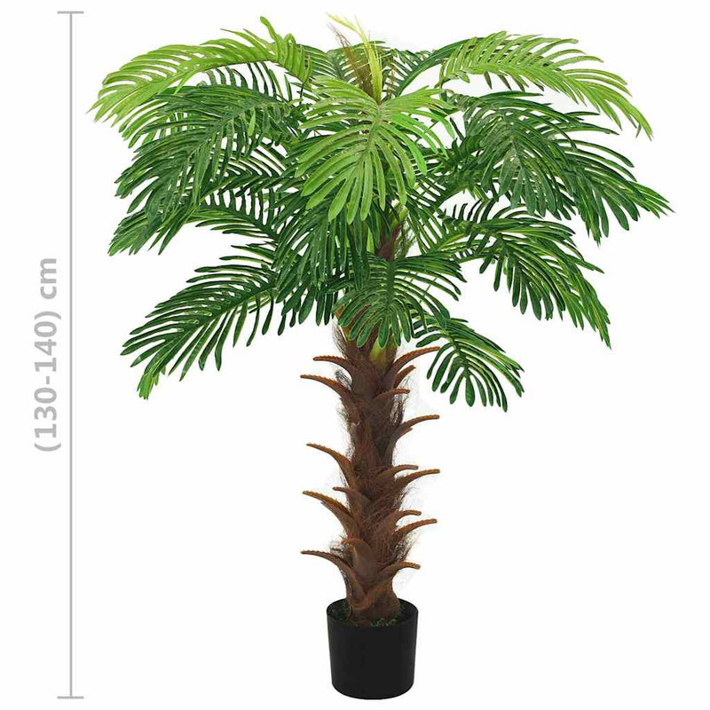 Palmier cycas artificial cu ghiveci, verde, 140 cm