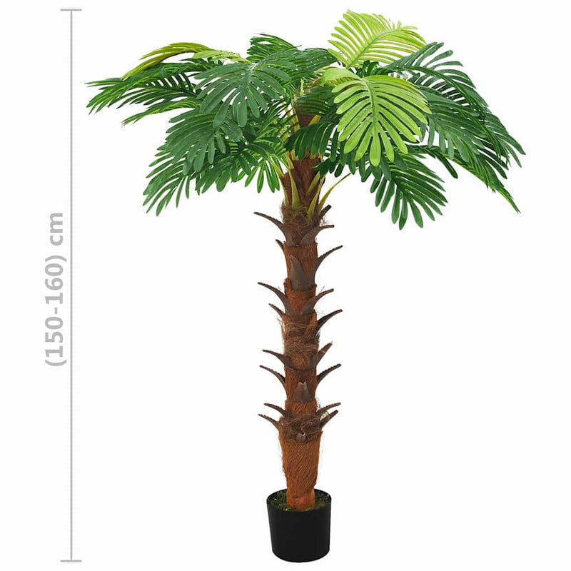 Palmier cycas artificial cu ghiveci, verde, 160 cm