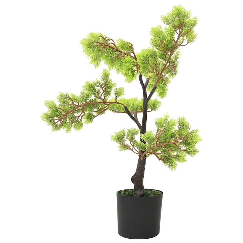 Bonsai chiparos artificial cu ghiveci, verde, 60 cm