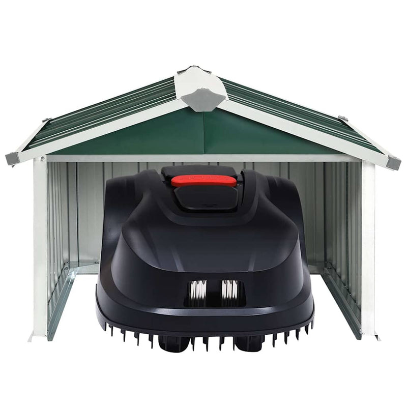 Șopron grădină pt. robot de gazon verde 92x97x63 cm oțel zincat