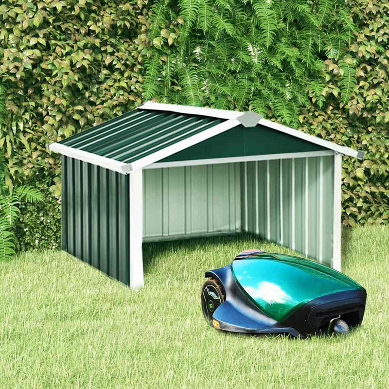 Șopron grădină pt. robot de gazon verde 92x97x63 cm oțel zincat