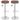 Scaune de bar, 2 buc., maro, material textil