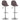 Scaune de bar, 2 buc., gri taupe, material textil
