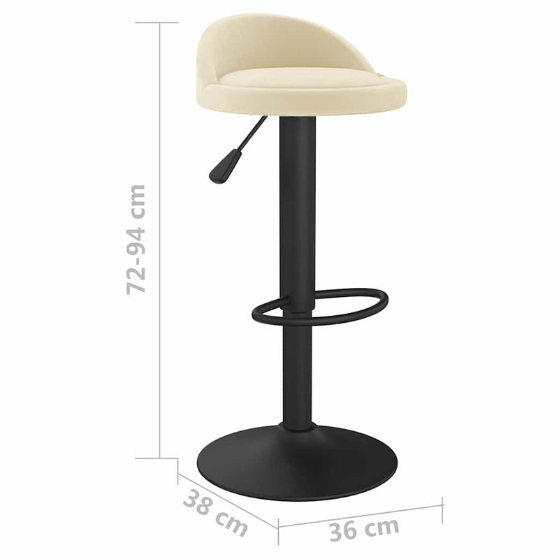 Scaun de bar, crem, catifea