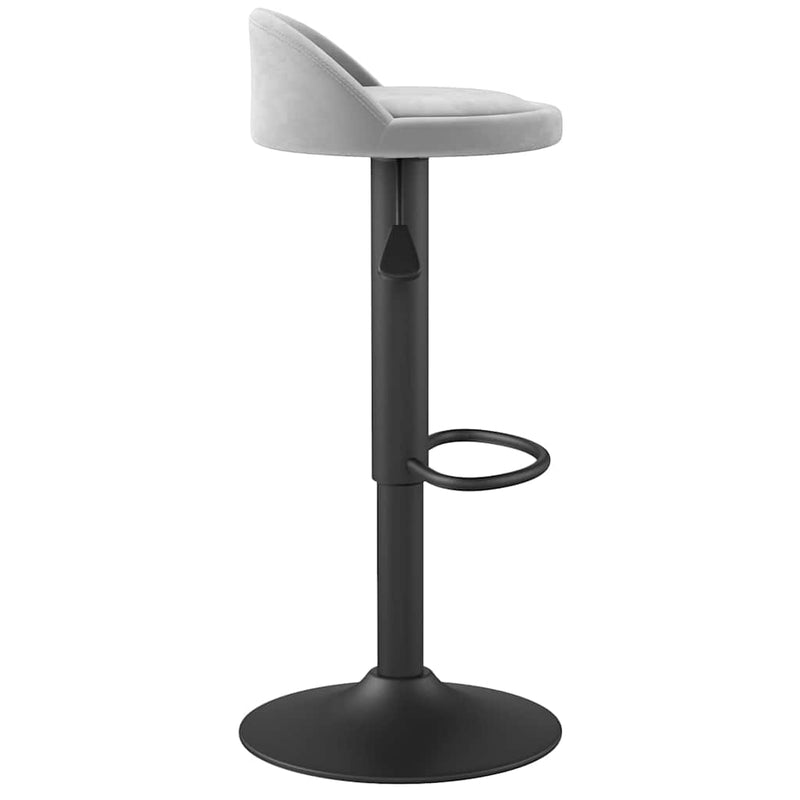 Scaun de bar, gri deschis, catifea