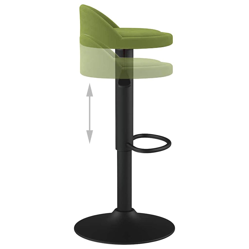 Scaun de bar, verde deschis, catifea
