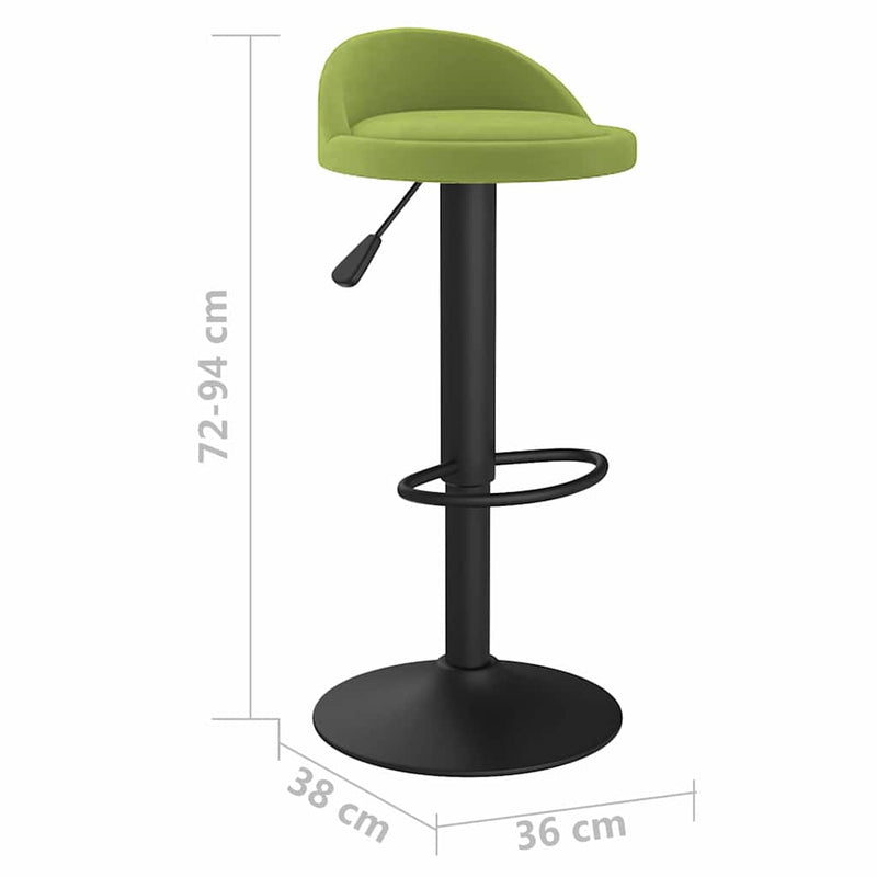Scaun de bar, verde deschis, catifea