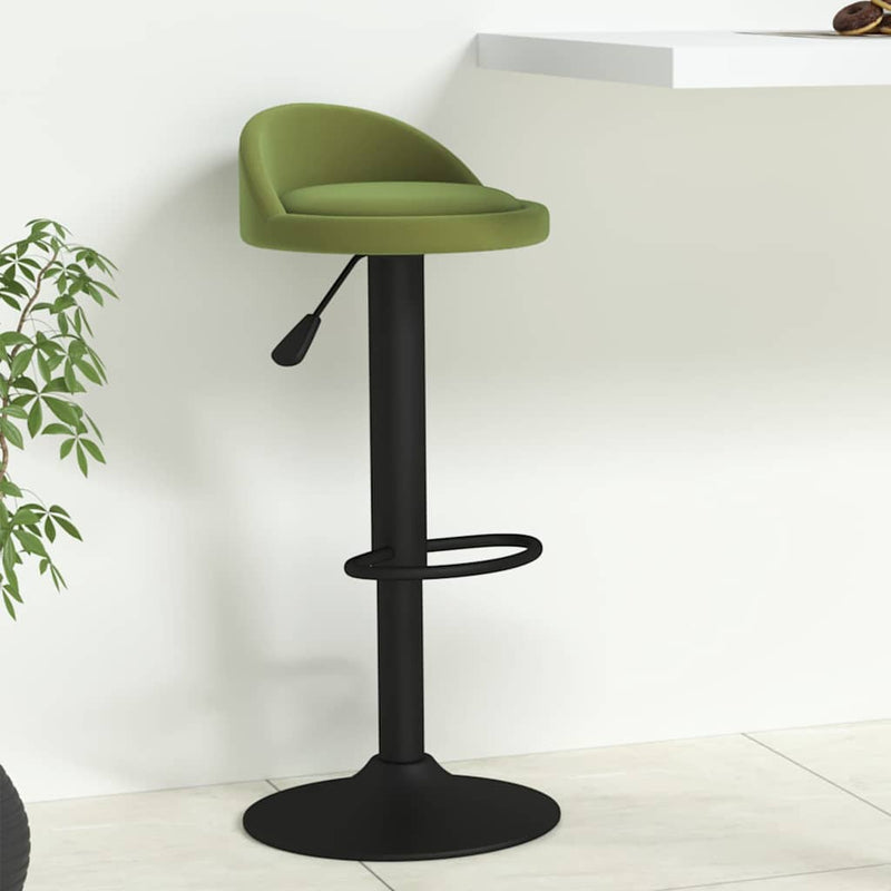 Scaun de bar, verde deschis, catifea