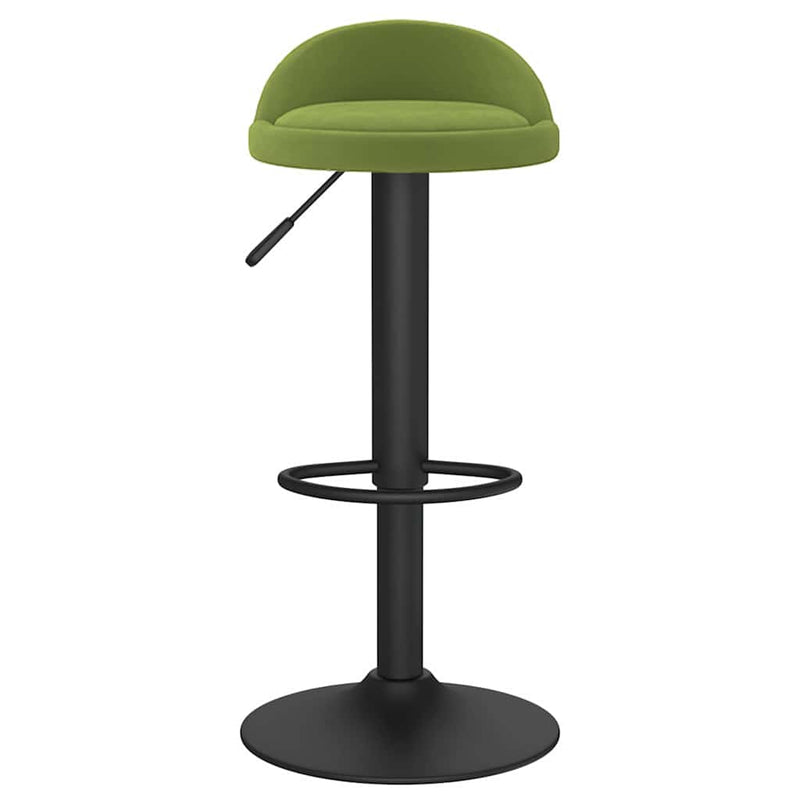 Scaune de bar, 2 buc., verde deschis, catifea