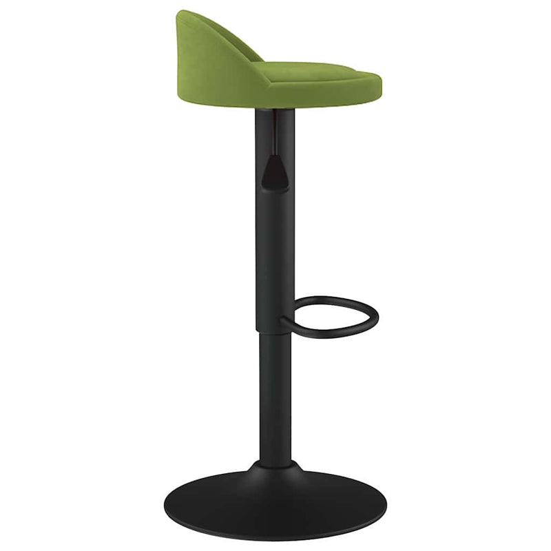 Scaune de bar, 2 buc., verde deschis, catifea
