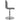 Scaun de bar pivotant, gri deschis, material textil