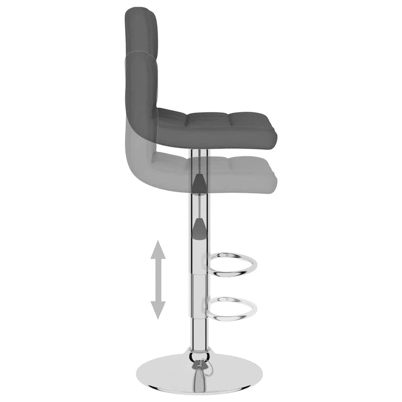 Scaun de bar, gri închis, material textil