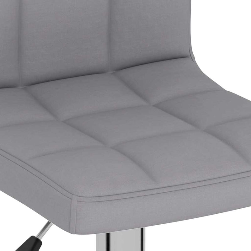 Scaune de bar, 2 buc., gri deschis, material textil